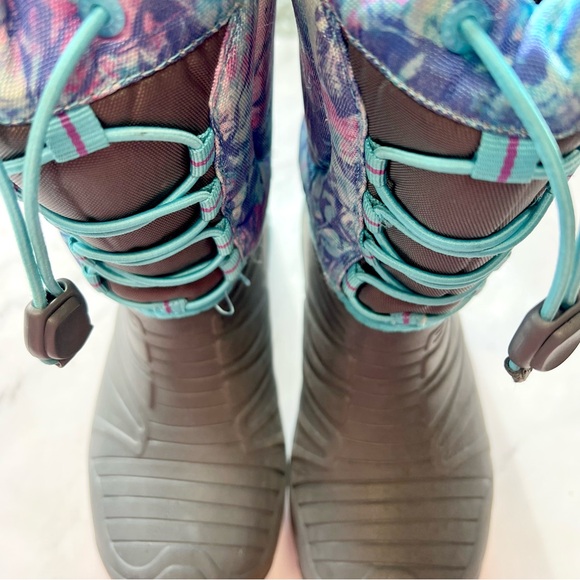 Merrell Girl Snow Quest Waterproof Purple Tie dye Winter Boots Size 4 Thermolite - Picture 11 of 17